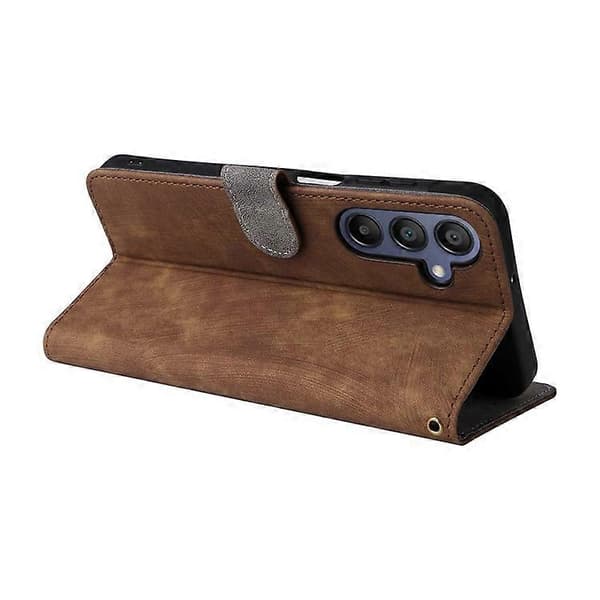 Kompatibelt Plånboksfodral för Samsung Galaxy A16 RFID PU Läderfodral Ställ Brown