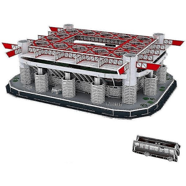 DIY 3D Arena, Stadio San Siro, Byggset, DIY-kit, Råttor, Leksaker Ft