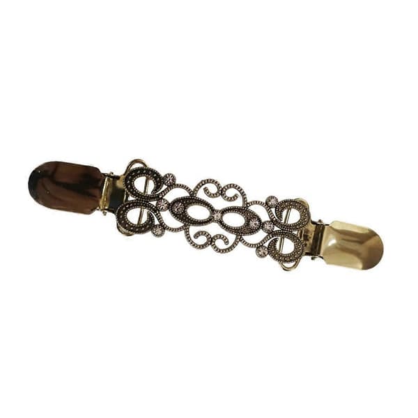 Genser Sjal And Krage Klips Gull Brass