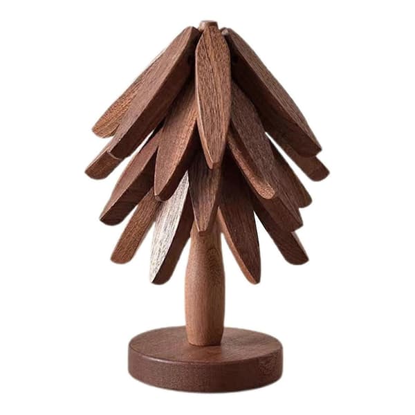 Treunderstell for varme retter Sammenleggbart treunderstell for varme retter Walnut B