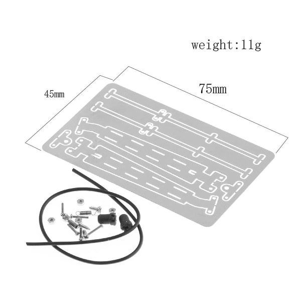 Metalforrudeviskerdekoration til AXIAL 1/6 SCX6 RC bilopgraderingsdele, tilbehør Silver