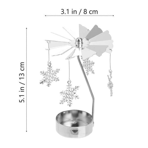 3 stk. romantisk lysestake i metall, bordpynt 13.00X8.00X8.00CM Silver
