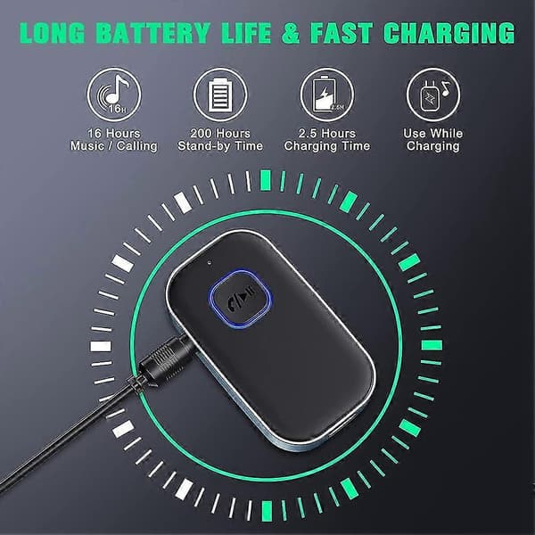 Universell Bluetooth Aux-adapter, egnet for bilstøyreduksjon Bluetooth 5.0 musikkottaker, egnet