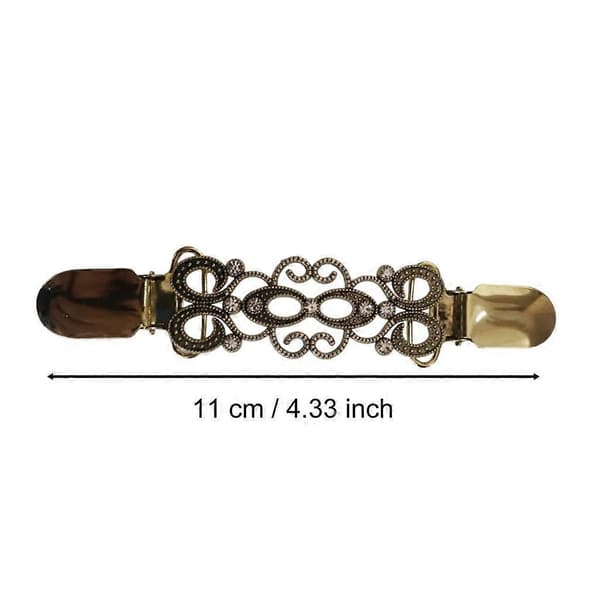 Genser Sjal And Krage Klips Gull Brass