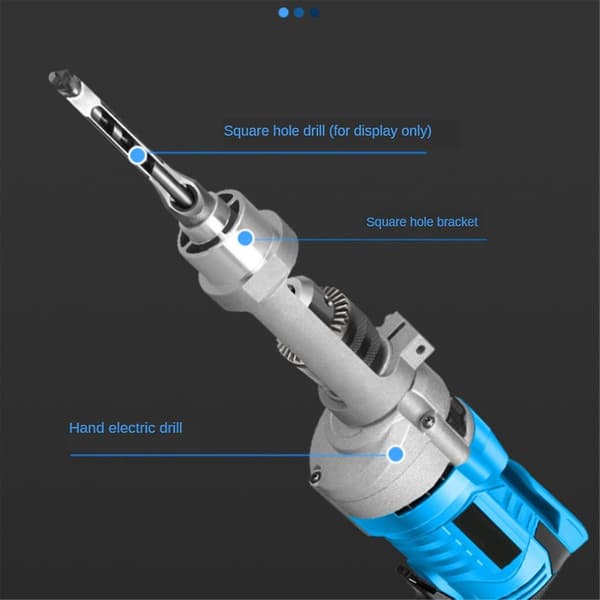 Firkantet hul borekrans adapter borekrans fastgørelsesbeslag tilbehør samling mortise bit til hånd elektrisk As Shown