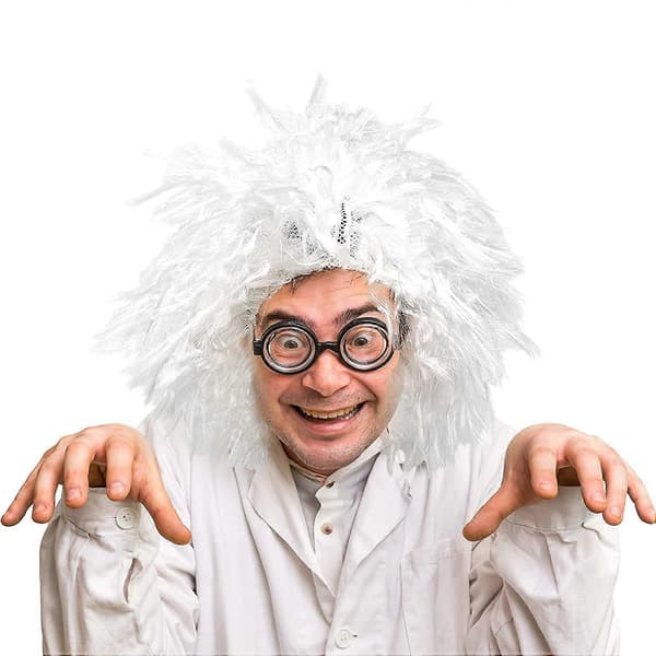 Einstein-peruk, gammal professors afroperukset En storlek passar alla vuxna
