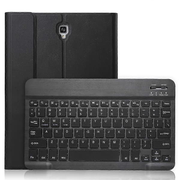 Bluetooth-tangentbordsfodral i läder för Galaxy Tab S4 10.5 T830 / T835 Black