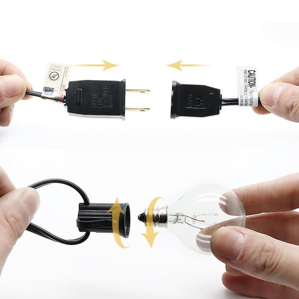 Transparent LED-lampe, lyskæde, have, indretning
