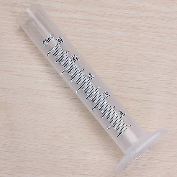 25 ml gennemsigtig gradueret cylinder af plast