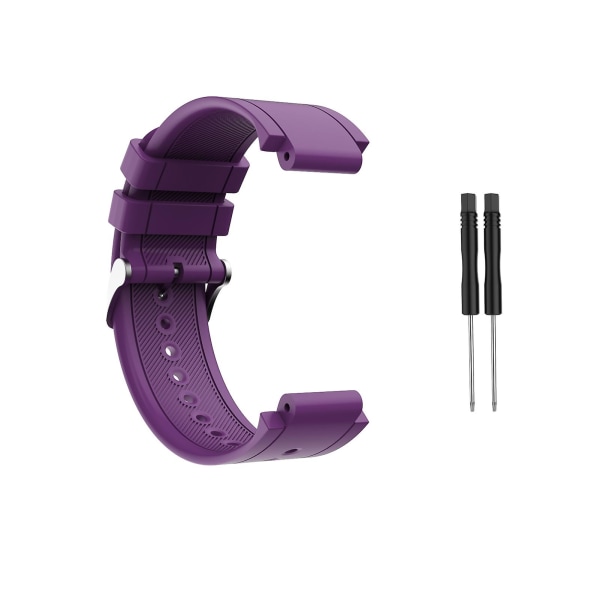 Slidstærkt silikonearmbånd med smart urrem, kompatibel med Garmin Approach S4/s2 Purple