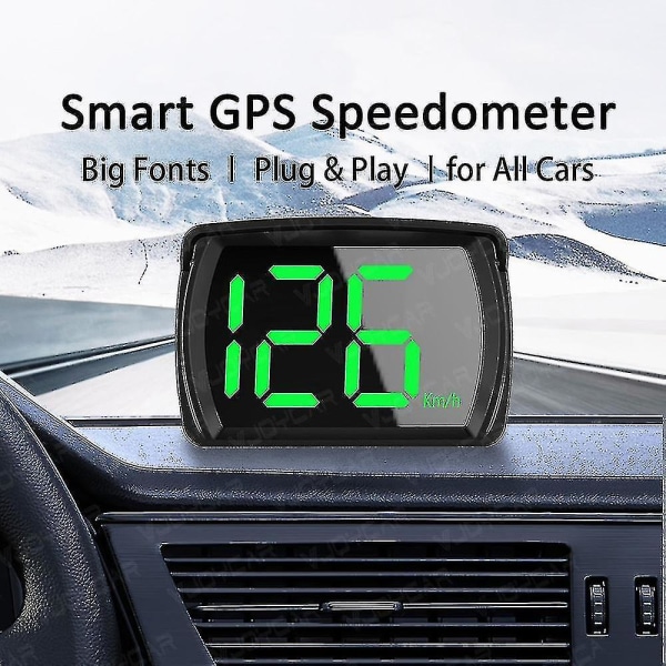 Den nyeste GPS Hud Digital Speedometer Plug And Play All Car Large Font Kmh Mph Biltilbehør