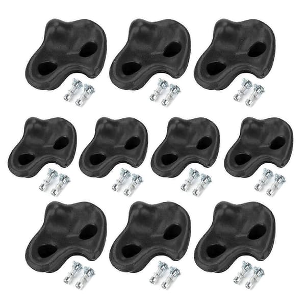 10 st plast texturerade klätterstenar väggstenar barn blandat kit bult väl Black