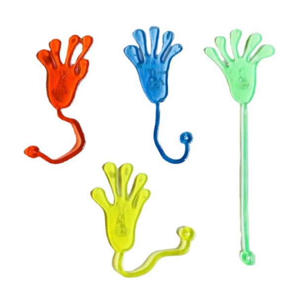 Sticky Hands Toy Soft High Elasticity Stretchable Colorful Palm Wall Climbing Toy Stress Relief Novel Stretchy Sticky Toy Tricky Hands Decompression T