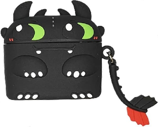 Nightly Evil Cute Cartoon Headphone Case, AirPods New 3(4) Wireless Bluetooth Headphone Silicone Case.