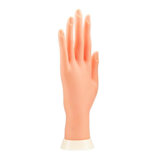Øv hånd til akrylnegle, falsk håndøvelse til negle, fleksibelt bevægeligt øvelsesværktøj til falsk hånd manicure, neglekunst praksis