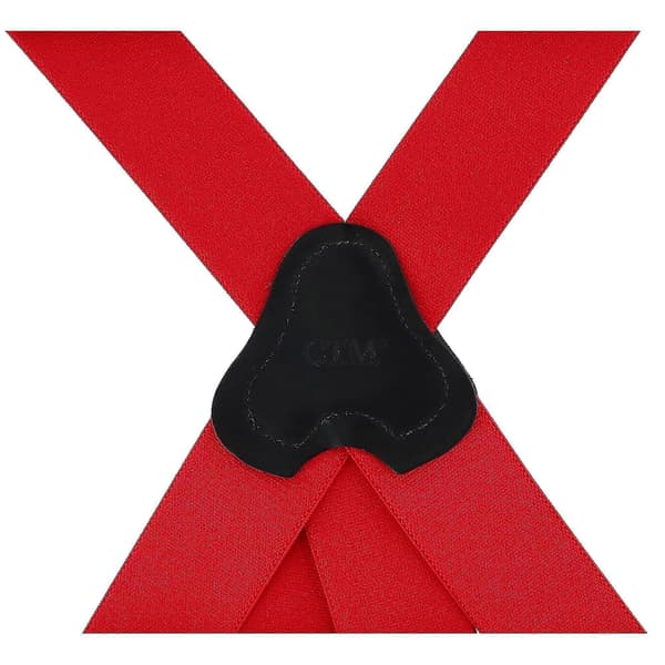 CTM Elastiske brannmannsseler med klipsfeste, 5 cm (menn) Red one size
