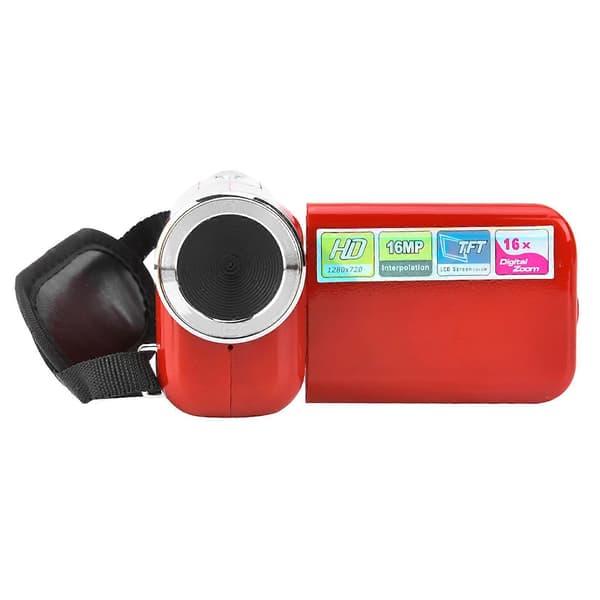 Bærbart Børne 16X HD Digitalt Videokamera Camcorder med TFT LCD Skærm Legetøj Red