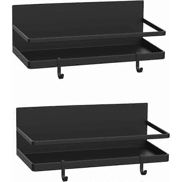 Magnetisk Organizer, Pladsbesparende Hylde i Rustfrit Stål til Køleskab, Nem Installation Rustfri Reol, Ingen Boring Nødvendig for Høj Bæreevne