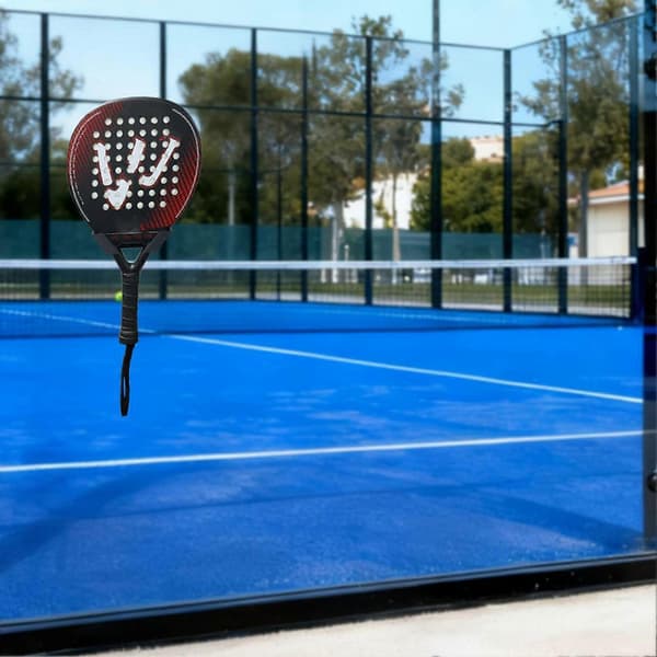 Sugkopp Padelracket Hållare - Universell Metallstängselmontering - för Glas & Stängsel White B