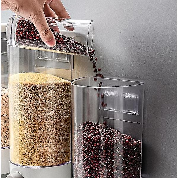 Spannmålsdispenser Torrmat Kaffebönor Förvaringsbehållare Väggmonterad M