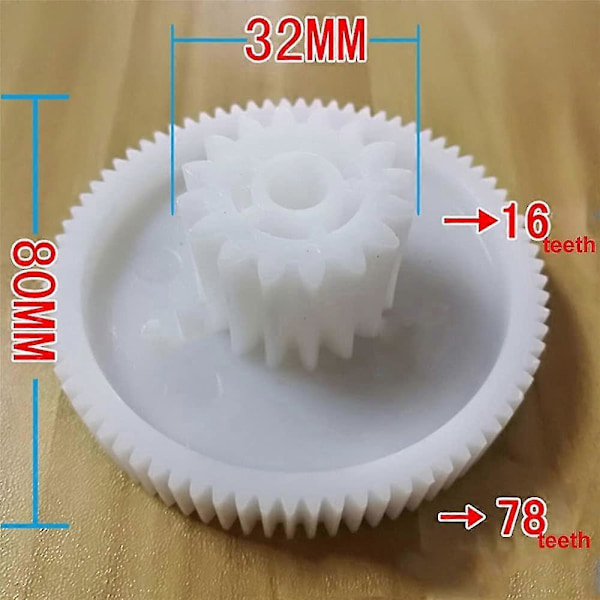 3 stk. Husholdningskødmaskine Plastgear Udskiftning S/m/l Gear til Husholdningskødmaskine Reparation