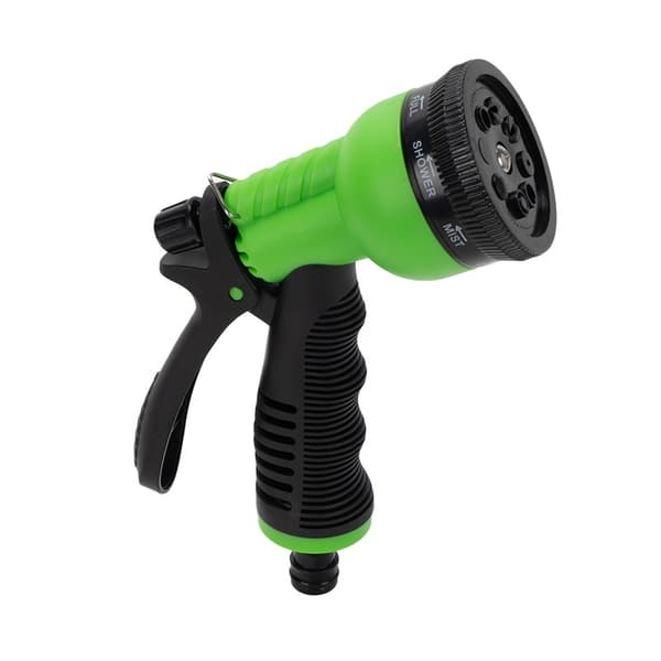 Multifunktionel haveslangemundstykke-S3 multifunktionel vandpistol (grøn)