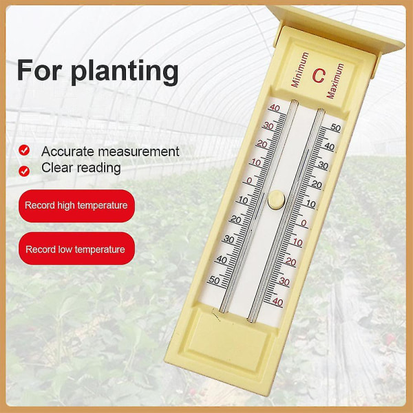 P Digital Max Min Drivhustermometer - Max Min Termometer for å måle maksimums- og minimumstemperaturer i et drivhus