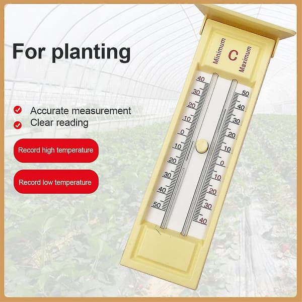 P Digital Max Min Drivhustermometer - Max Min Termometer til måling af maksimum- og minimumstemperaturer i et drivhus