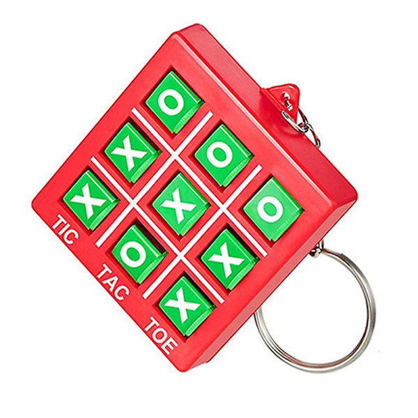 Tic Tac Toe Mini -avainperä lapsille Decompression Xo -peli Juhlapuolueet Goody Bag -täyteaineet Luovat lahjat Red