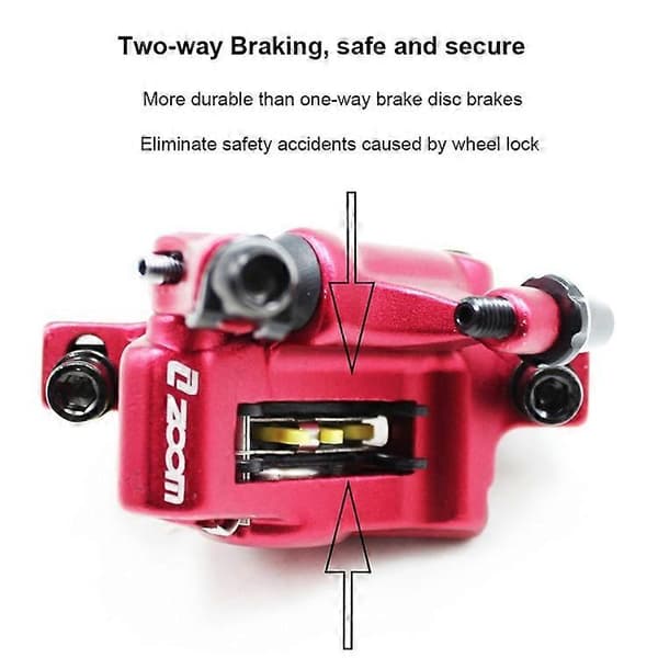 XTECH HB100 Kompatibel med Xiaomi M365 / Pro / Pro 2 Elscooter Hydraulisk Skivbroms Bakbromstillbehör Red