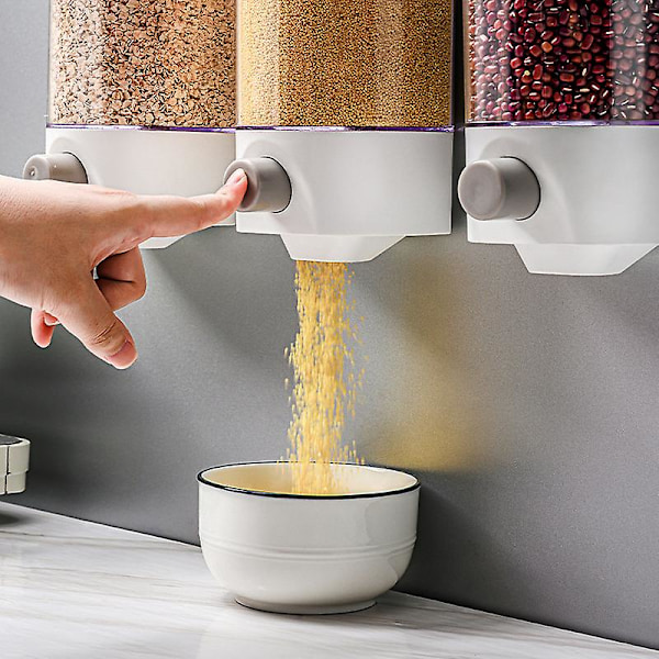 Spannmålsdispenser Torrmat Kaffebönor Förvaringsbehållare Väggmonterad M