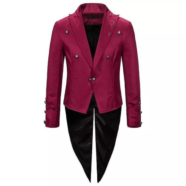 Kvinder swallowtail revers frakke jakkesæt Wine Red 2xl