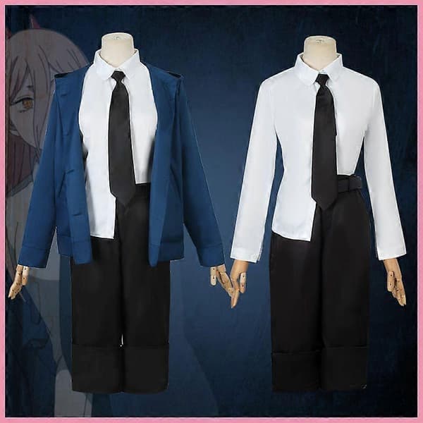 Chainsaw Man Power Cosplay Kostumer Fest Udklædningssæt til Kvinder Without wig M