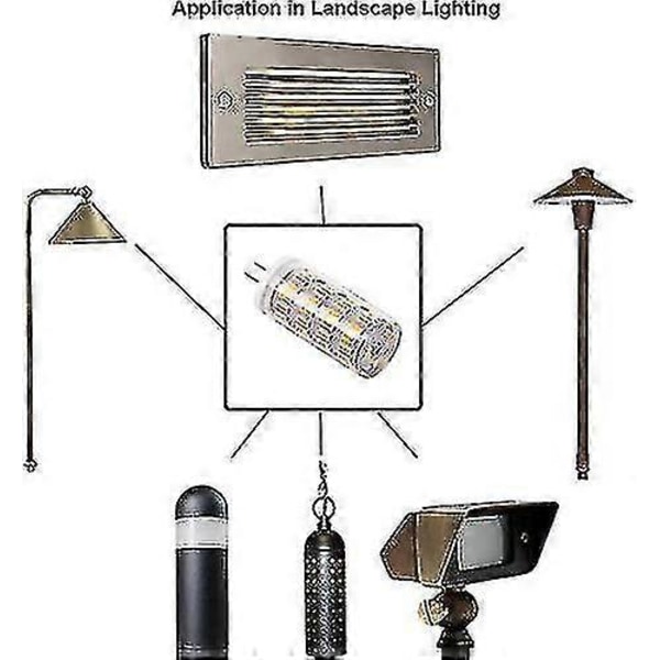 4 stk G4 LED 12v 4w lyspære, ac/dc 12v lyspærer tilsvarende 30w halogen, 400lm, varm hvit 3000k, ikke-dimbar, erstatning