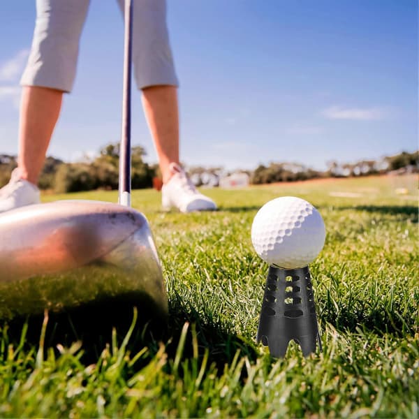 Golf Tees i Plastik til Hjemme Golf Simulator, Udendørs Indendørs Golf Tees Simulator Træningsmåtte Tees Black