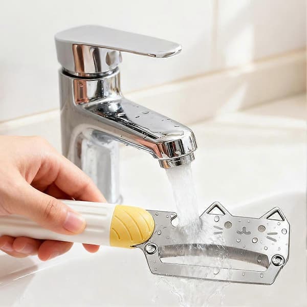 Kattformet skreller i rustfritt stål, multifunksjonell flaskeåpner, søtt kjøkkenverktøy Multi-functional peeler 2pcs