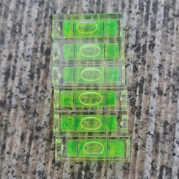 6 st Mini Bubbelvattenpass 10x10x29mm Kvadratiska Vattenpass för Väggramar Konstutställningar Hängande Husvagnsresa