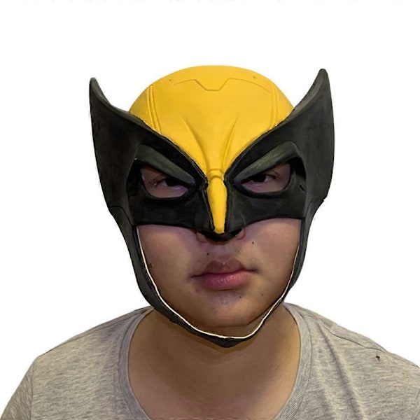 Wolverine-maske for Halloween-fest, cosplay, karneval, superhelt, latexmasker, fancy dress-fest, rekvisitter, kostyme B