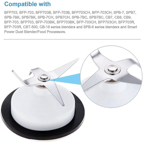 For Kitchenaid 4-blads blenderblad og blenderkopler med spennerwanan