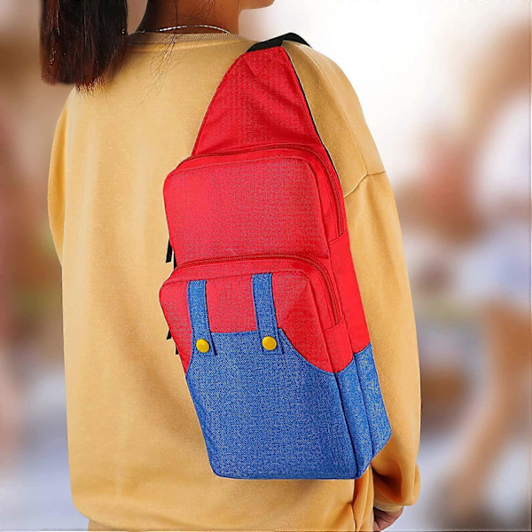 Söt Resväska för Nintendo Switch/Lite/OLED, Portabel Liten Sling Crossbody Axelväska Bärväska Förvaringsryggsäck för NS Consolo, Laddningsdocka, Joy-Co