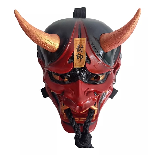 Oni Demon Oni Samurai Spøgelsesmaske Samurai Spøgelse Negro