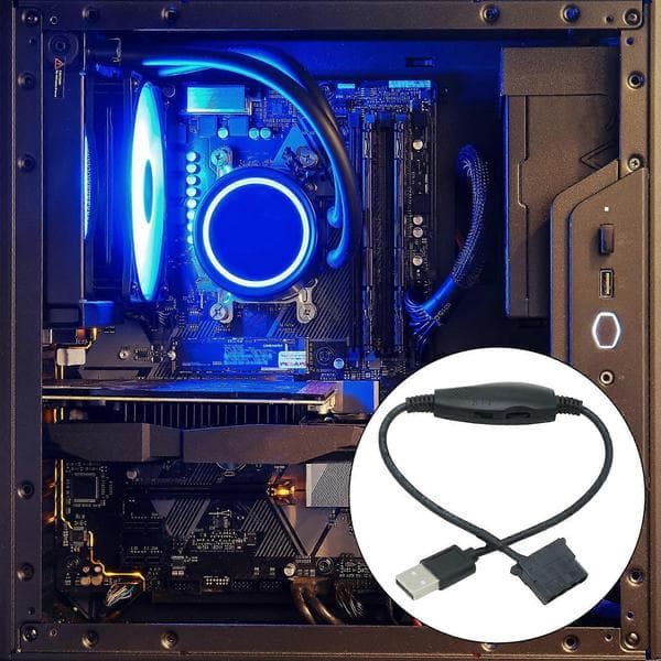 USB til 4-bens PWM 5V USB-blæserstrømadapterkabel USB til 4-bens blæseradapterstikkabel USB til 4-bens kabelsplittere 4PIN-kod
