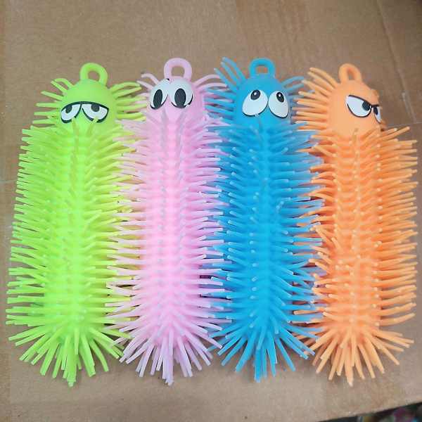 Pinch Caterpillars Ball Lekebord Bærbar Blinkende LED Interaktivt Fest Spill Random Color 33CM
