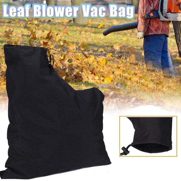 Løvblåserpose med glidelås i bunnen Dump Løvblåser Vakuumpose Samle løv til hageplen Passer til Blowe black