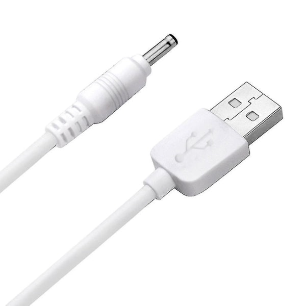 Usb til likestrøm 3,5v ladekabel erstatning for Foreo Luna/luna 2/mini/mini 2/go/luxe ansiktsrens usb ladekabel 100cm_fs Ivory