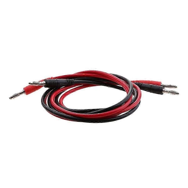 2 stk silikon 4 mm bananplugg til bananplugg kabel testkabel for multimeter
