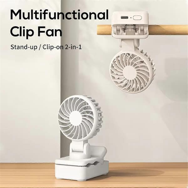 Bærbar Mini Clip Ventilator - Genopladelig Køleventilator til Udendørs Brug B