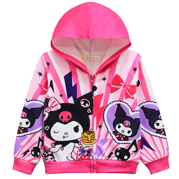 Tecknad digital barnteckning tryck Medium och stora barn dragkedja huvjacka sweatshirt style2 130