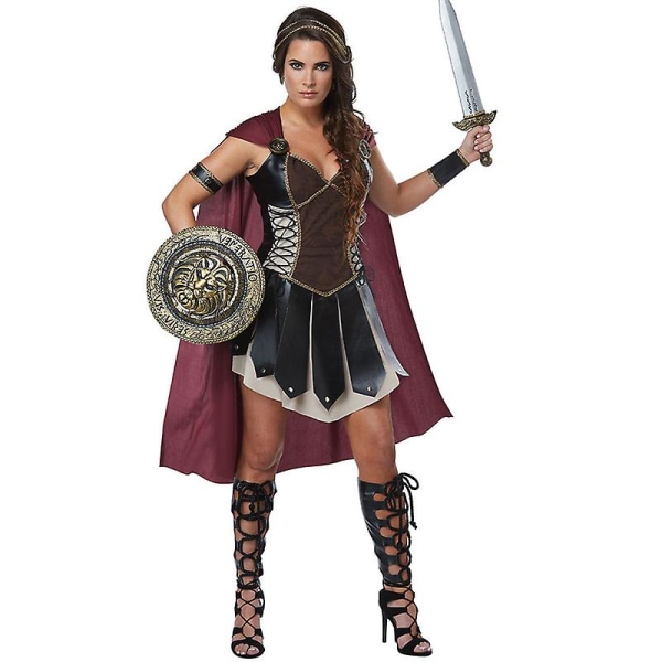 Halloween Xena Gladiator Cosplay -asu, Nainen Spartan 300 Warrior -asu mekko Roman Soldier Fancy -mekko XL