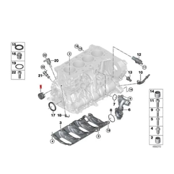 Biltillbehör Cylinderpackning Tätningslock 11117797932 för E87 E36 E46 E90 E91 B48 N47 7797932